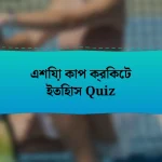 এশিয়া কাপ ক্রিকেট ইতিহাস Quiz
