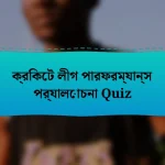 ক্রিকেট লীগ পারফরম্যান্স পর্যালোচনা Quiz
